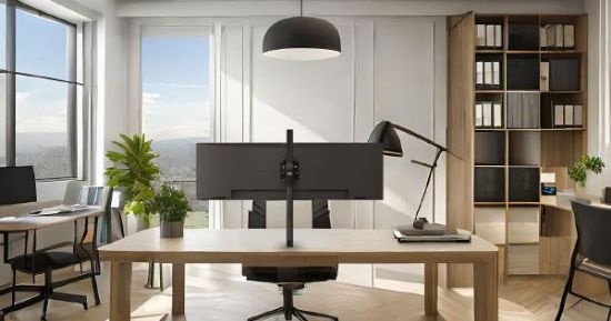 Picture of Atdec AWMS-BT75 Super Heavy Duty Mount on Tall Post, Heavy Duty F-Clamp, Black