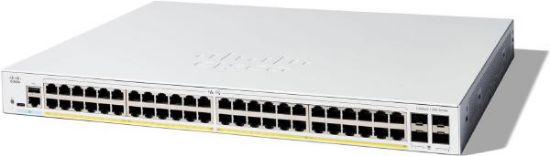 Picture of Cisco Catalyst 1300, 48-Port Managed Switch with 48 Gigabit Ethernet PoE+ with 740W Power Budget and 4 Gigabit SFP Ports