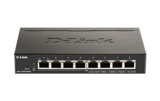Picture of D-Link 8-Port Gigabit Smart Managed PoE Switch with 8 PoE Ports