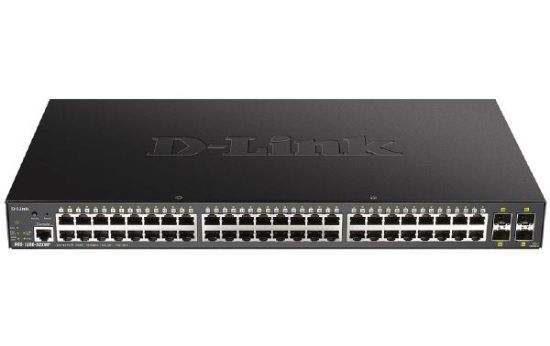 Picture of D-Link DGS-1250, 52-Port 10-Gigabit Smart Managed PoE Switch with 48 BASE-T PoE and 4 (10G) SFP+ Ports