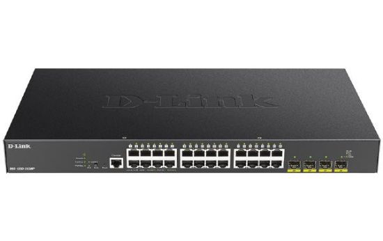 Picture of D-Link 28-Port 10-Gigabit Smart Managed PoE Switch with 24 PoE and 4 (10G) SFP+ Ports