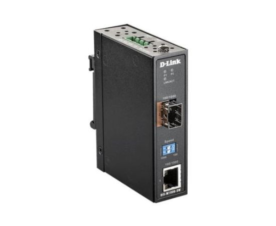 Picture of D-Link DIS-M100G, 2-Port Industrial Base-T to SFP Media Converter with 1BASE-T and 1 SFP Port