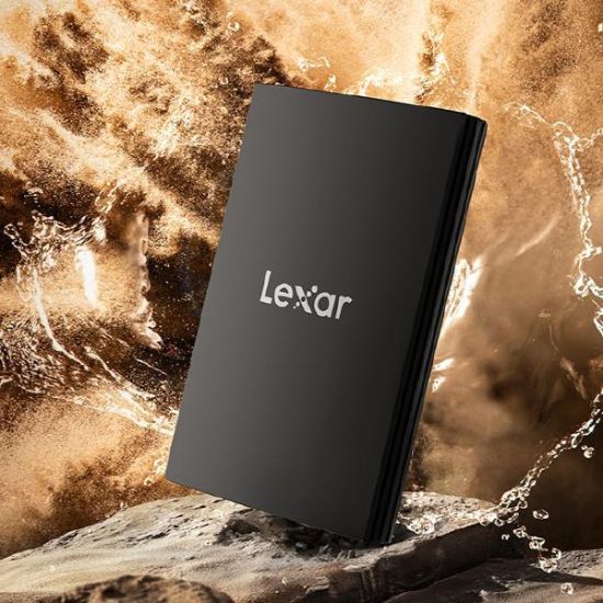 Picture of Lexar Armor 700 Portable SSD 2TB , USB , 256-bit AES Encryption , IP66 Water and Dust Resistance, 5 year limited warranty. Black.