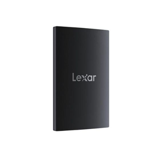 Picture of Lexar SL500 Portable SSD 2TB, with magnetic assembly for attaching to smartphones or camera with MagSafe. 5 year Wty, Black