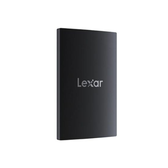 Picture of Lexar SL500 Portable SSD 2TB, with 256-bit AES encryption, 5 year limited warranty. Black