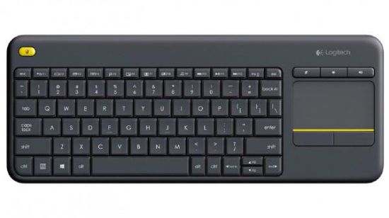 Picture of Logitech Wireless Keyboard K400 Plus, Black, USB Receiver, Inbuilt Touch Pad (Powered by 2xAA, included)