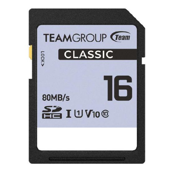 Picture of Team Group Classic SDHC UHS-1 V10 SD Memory Card 16GB, R/W (Max) 80MB/s 15MB/s