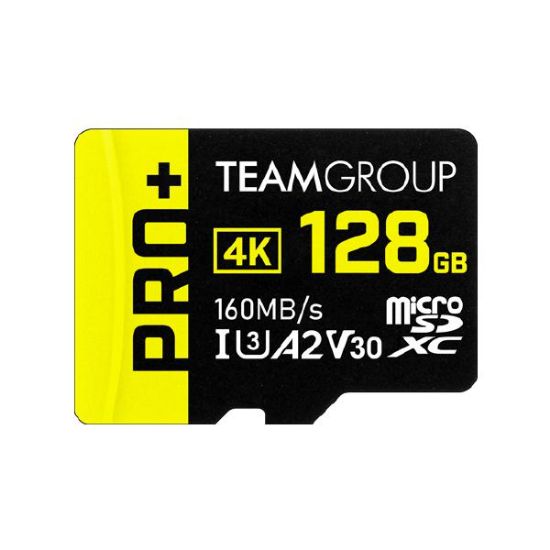 Picture of Team Group PRO+ MicroSDXC Memory Card 128GB, Read up to 160 MB/s; Write up to 90 MB/s for Nintendo-Switch, Steam Deck, ROG ALLY, Tablets