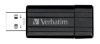 Picture of Verbatim Store'n'Go Pinstripe USB 2.0 Drive 16GB, Slim Retractable Design, 2 Years Limited Warranty (Black)