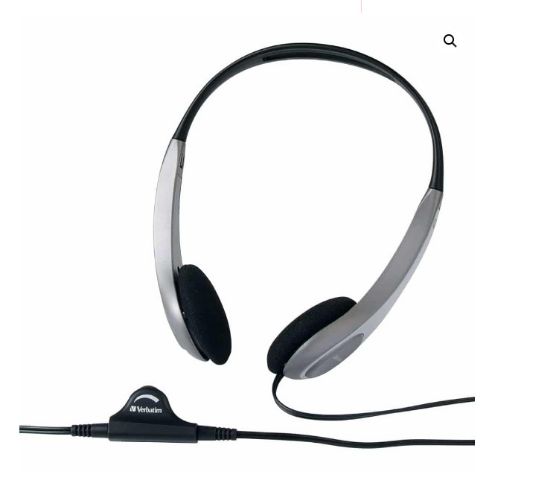 Picture of Verbatim Multimedia Headset with Volume Control Headphone - Ideal for Office, Education, Business, SME, Suitable for PC, Laptop, Desktop