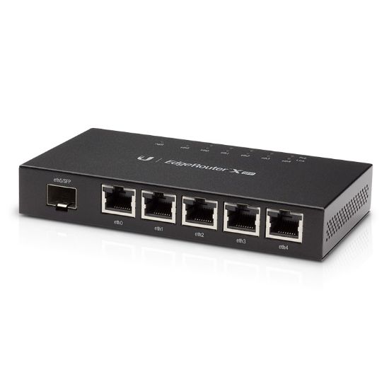 Picture of Ubiquiti EdgeRoute Advanced Gigabit Ethernet Router - Compact Powerful Router Sporting,5 Gigabit RJ45 Ports Passive PoE Support& SFP,