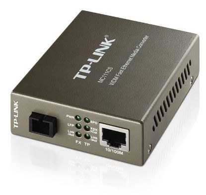 Picture of TP-Link MC111CS 10/100Mbps SC WDM Media Converter Monomode Simplex 10/100Base-TX, 100Base-FX standards Link Fault Passthrough and Far End Fault(LS)