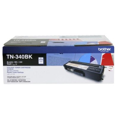 Picture of Brother TN-340BK Colour Laser Toner - Standard Yield Black, HL-4150CDN/4570CDW, DCP-9055CDN, MFC-9460CDN/9970CDW - 2500 pages