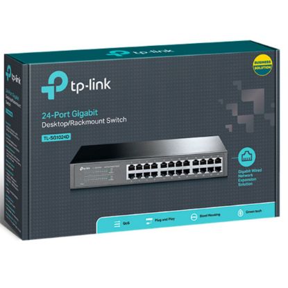 Picture of TP-Link TL-SG1024D 24-Port Gigabit Desktop/Rackmount Unmanaged Switch energy-efficient Supports MAC Plug & play 48Gbps Switching Capacity