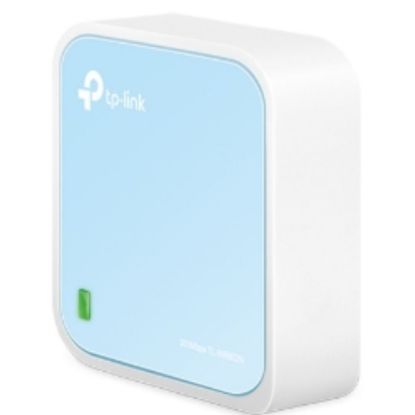 Picture of TP-Link TL-WR802N N300 Wireless N Nano Router 2.4GHz 300Mbps 1x100Mbps LAN/WAN 1xMicro USB 802.11bgn Built-in Antenna Pocket Size Travel Router