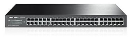 Picture of TP-Link TL-SF1048 48-Port 10/100Mbps Rackmount Switch energy-efficient Supports MAC 19-inch rack-mountable steel case 100% Data filtering