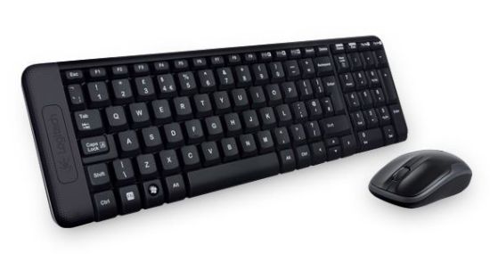 Picture of Logitech MK220 Wireless Keyboard & Mouse Combo Much smaller design, same keys 2.4 GHz 128-bit AES encryption Fewer battery hassles