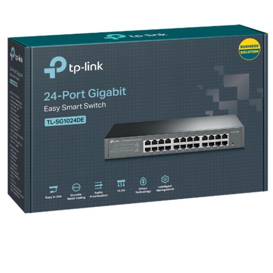 Picture of TP-Link TL-SG1024DE 24-Port Gigabit Desktop/Rackmount Easy Smart Switch energy-efficient L2 Features Supports MAC 128xVLAN 48Gbps Switching Capacity