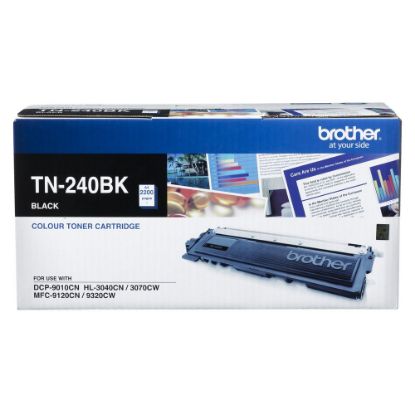 Picture of TN-240BK COLOUR LASER TONER - BLACK TONER CARTRIDGE TO SUIT HL-3040CN/3045CN/3070CW/3075CW, DCP-9010CN, MFC-9120CN/9125CN/9320CW/9325CW - 2,200 PAGES