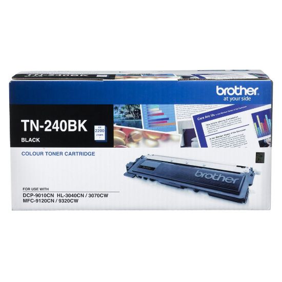 Picture of TN-240BK COLOUR LASER TONER - BLACK TONER CARTRIDGE TO SUIT HL-3040CN/3045CN/3070CW/3075CW, DCP-9010CN, MFC-9120CN/9125CN/9320CW/9325CW - 2,200 PAGES