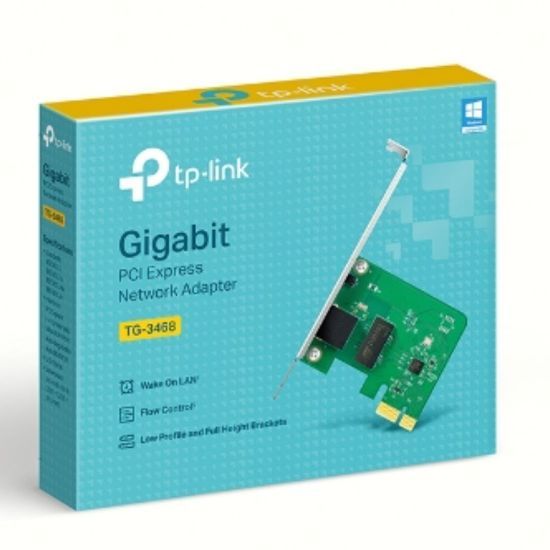 Picture of TP-Link TG-3468 32-bit Gigabit PCI Express Network Adapter, Realtek RTL8168E, 10/100/1000Mbps RJ45 port, Auto MDI/MDIX, NIC