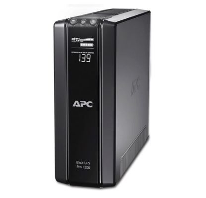 Picture of APC Back-UPS Pro 1500VA/865W Line Interactive UPS, Tower, 230V/10A Input, 10x IEC C13 Outlets, Lead Acid Battery, LCD, AVR