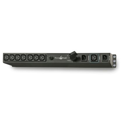 Picture of PowerShield Rack Mount Bypass Switch Plus Hot Swap PDU for 1 & 2kVA, 1U, 10Amp Input, ensures uninterrupted power during maintenance