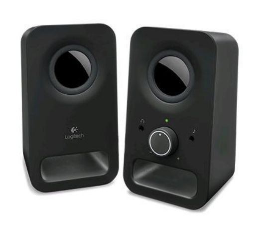 Picture of Logitech Z150 2.0 Stereo Speakers 6W Compact Size Easily Access to Power & Volume Control Headphone & Auxiliary Jack for TV PC Smartphone Tablet