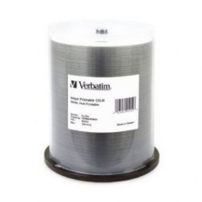 Picture of Verbatim CD-R 700MB 100Pk White Wide InkJet 52x Ideal for full-surface, edge-to-edge printing