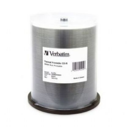 Picture of Verbatim CD-R 700MB 100Pk White Wide Thermal 52x - 95254