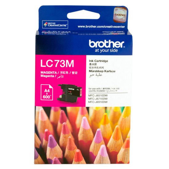 Picture of Brother LC-73M Magenta High Yield Ink Cartridge- DCP-J525W/J725DW/J925DW, MFC-J6510DW/J6710DW/J6910DW/J5910DW/J430W/J432W/J625DW/J825DW - 600 p