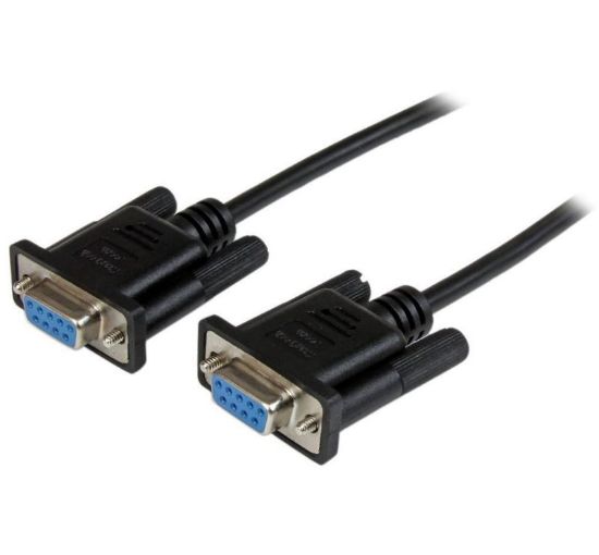 Picture of Astrotek 3m Serial RS232 Null Modem Cable - DB9 Female to Female 9 pin Wired Crossover for Data Transfer btw 2 DTE devices Computer Terminal Printer