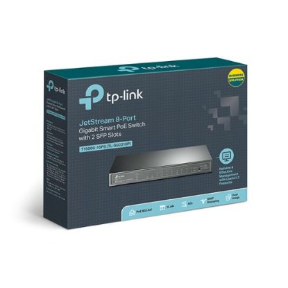 Picture of TP-Link SG2210P 8-Port Gigabit Smart PoE Switch with 2 SFP Slots L2/L3/L4 QoS and IGMP Snooping WEB/CLI Managed 53W, Fanless, Omada SDN