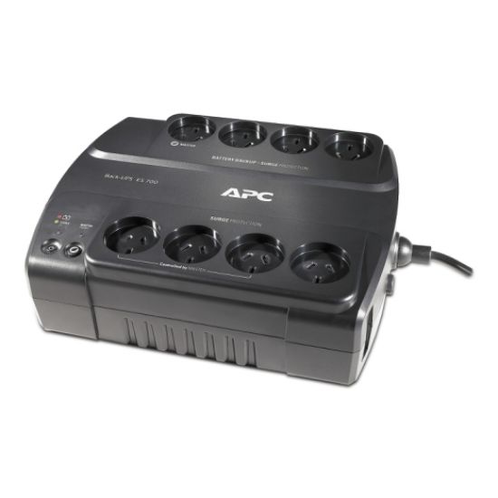 Picture of APC Back-UPS 700VA/405W Power-Saving UPS, Desk Top, 230V/10A Input, 8x Aus Outlets, Lead Acid Battery, User Replaceable Battery