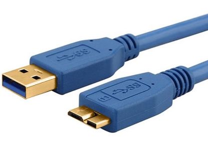 Picture of Astrotek USB 3.0 Cable 3m - Type A Male to Micro B Blue Colour