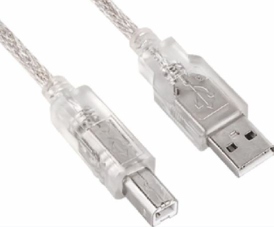 Picture of Astrotek USB 2.0 Printer Cable 5m - Type A Male to Type B Male Transparent Colour ~CBUSBAB5M