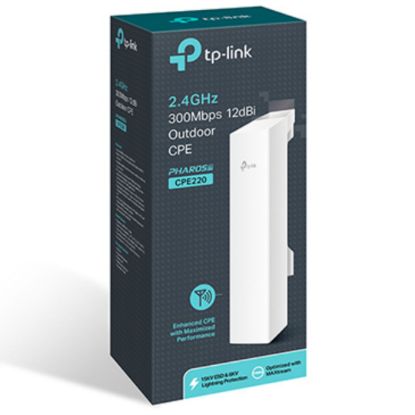 Picture of TP-Link CPE220 2.4GHz 300Mbps 12dBi Outdoor CPE AP.,Client,AP Router,AP Client Router 13km+ Wireless Data Transmission