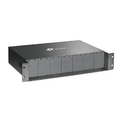 Picture of TP-Link MC1400 19' 2U Rackmount Chassis for 14-Slot Media Converters, Redundant Power Supply, Hot-Swappable, Mounted,Two Cooling Fans