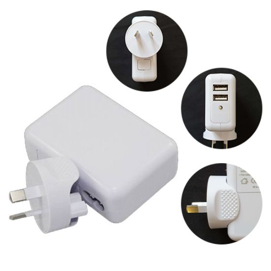 Picture of Astrotek USB Travel Wall Charger AU Power Adapter Plug 5V 2.1A 100V-240V 2 Ports White Colour for iPhone Samsung Smartphones & USB Devices ~CBAT-USB-P