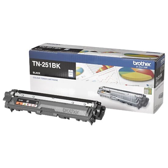 Picture of Brother TN-251BK BLACK TONER CARTRIDGE TO SUIT HL-3150CDN/3170CDW/MFC-9140CDN/9330CDW/9335CDW/9340CDW /DCP-9015CDW (2,500 Pages)