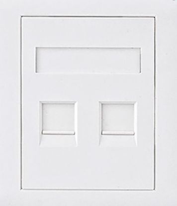 Picture of Astrotek CAT6 RJ45 Network Wall Face Plate Outlets 86x86mm 2 Port Socket Kit LS