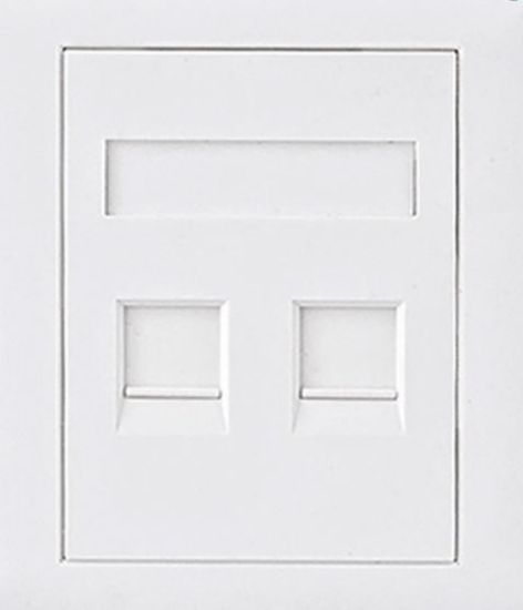 Picture of Astrotek CAT6 RJ45 Network Wall Face Plate Outlets 86x86mm 2 Port Socket Kit LS