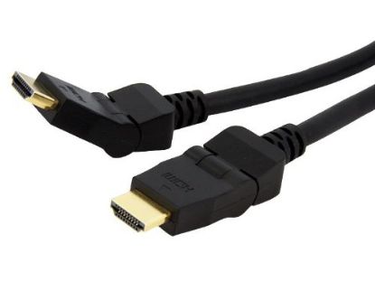 Picture of Astrotek HDMI Cable 2m - v1.4 19 pins Type A Male to Male 180 Degree Swivel Type 30AWG Gold Plated Nylon sleeve RoHS