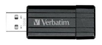Picture of Verbatim Store'n'Go Pinstripe USB Drive 32GB USB Storage Drive Memory Stick (Black) 2 Years Limited Warranty