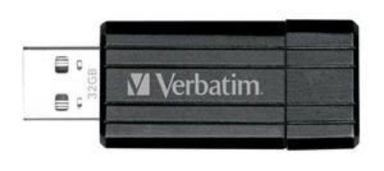 Picture of Verbatim Store'n'Go Pinstripe USB Drive 32GB USB Storage Drive Memory Stick (Black) 2 Years Limited Warranty