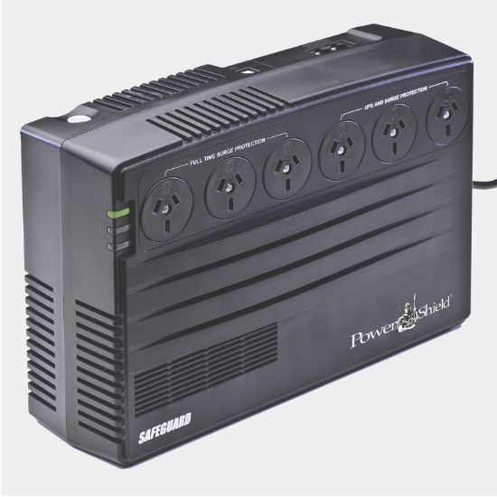 Picture of PowerShield SafeGuard 750VA/450W Line Interactive UPS, AVR, surge protection, 4 AUS sockets, wall mountable, 2-year warranty