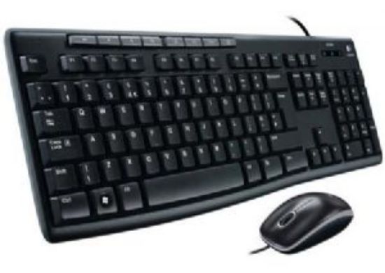 Picture of Logitech MK200 USB Media Keyboard and Mouse Combo - 1000dpi USB Full-size Keyboard, Thin profile, play/pause, volume, the Internet, e-mail