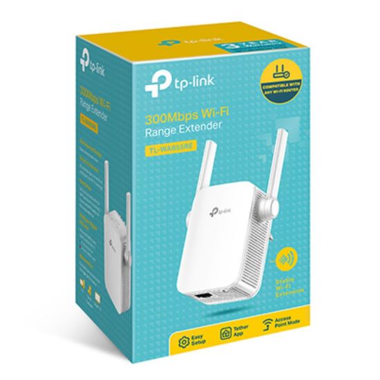 Picture of TP-Link TL-WA855RE N300 300Mbps Wi-Fi Range Extender Repeater Access Point 1Gpbs LAN 802.11bgn 2xExternal Antennas Mini Size MIMO Tech Tether App