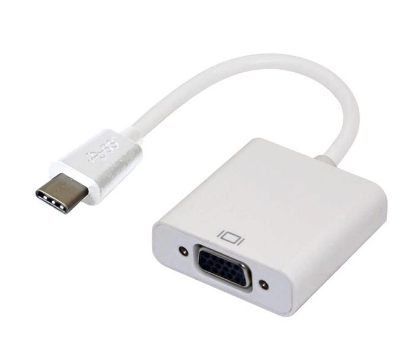 Picture of Astrotek Thunderbolt USB 3.1 Type C (USB-C) to VGA Adapter Converter Male to Female for Apple Macbook Chromebook Pixel White