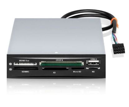 Picture of Astrotek 3.5' Internal Card Reader Black All In One USB2.0 Hub CF MS SD Flash Memory Card